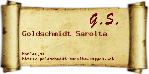 Goldschmidt Sarolta névjegykártya